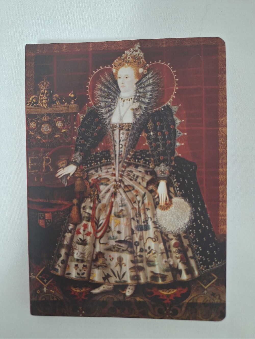 NWT Decorative Notebook Featuring Elizabethan Portrait in Red, Black, Cream